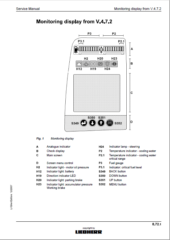 Liebherrr A900C ZW Litronic Tier 3 Excavator Service Manual