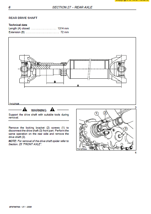 New Holland LM732 Telehandlers Service Manual Workshop Guide
