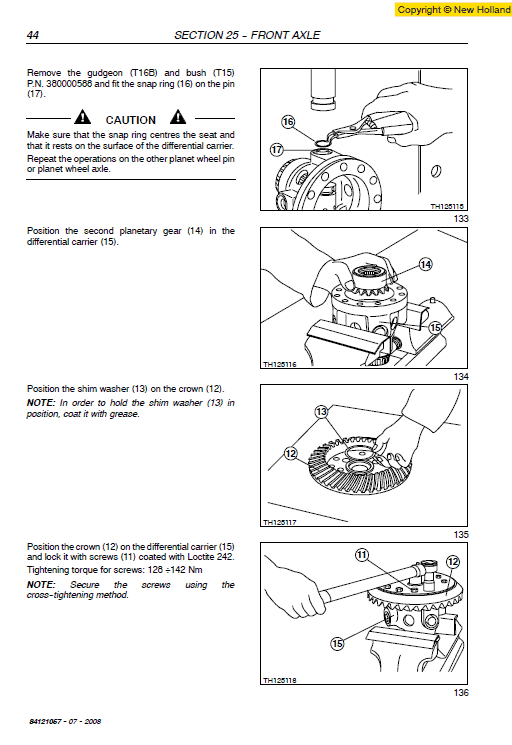 New Holland LM1060 Telehandlers Service Manual Workshop Guide