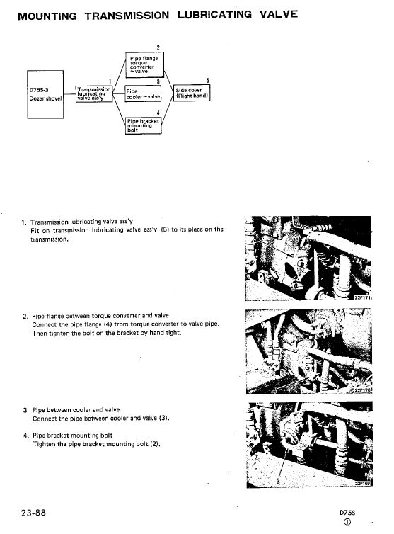 Komatsu D75S-3 Dozer Service Manual Workshop Guide
