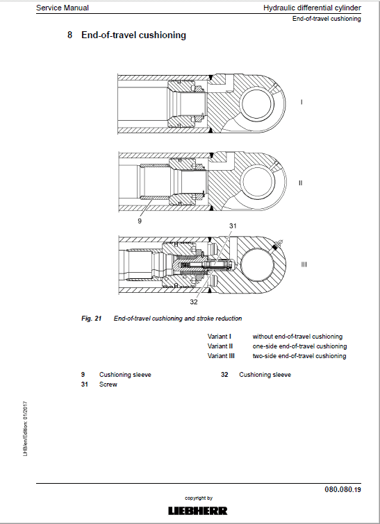Liebherr LH150C, LH150M Tier 4F Hydraulic Excavator Service Manual