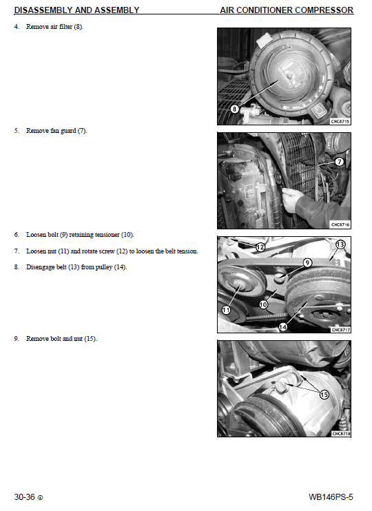 Komatsu WB146PS-5 Backhoe Loader Service Manual Workshop Guide