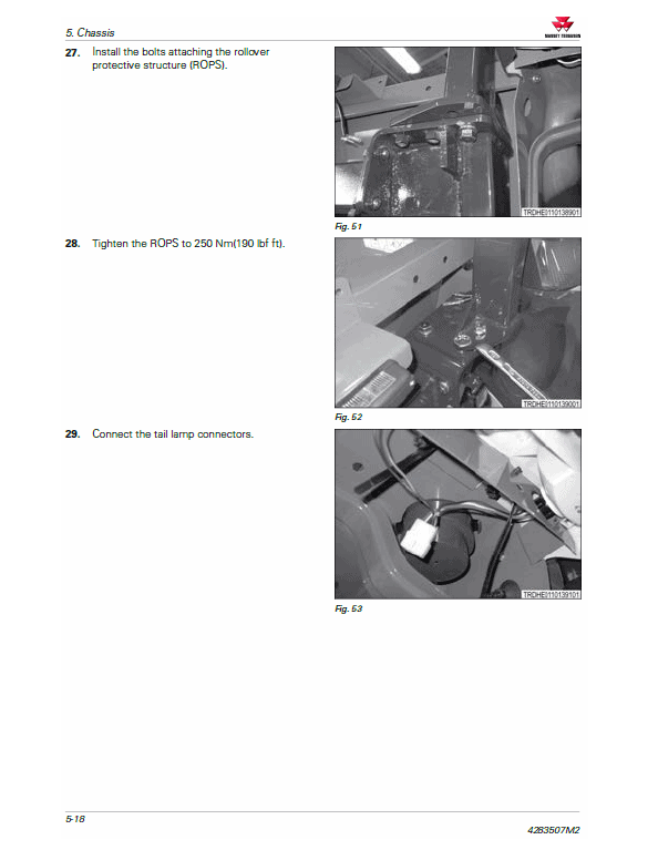 Massey Ferguson 1736, 1742, 1749, 1754, 1758, 1759 Tractor Service Manual Workshop Guide