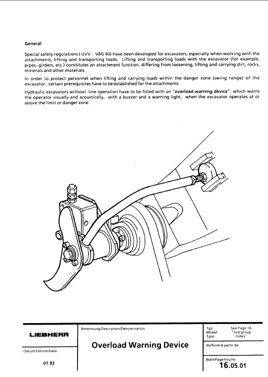 Liebherr ER900, ER902, ER912, ER922, ER932, ER942 Excavator Service Manual