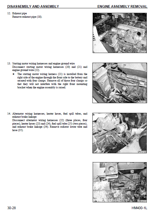 Komatsu HM400-1L Dump Truck Service Manual Workshop Guide