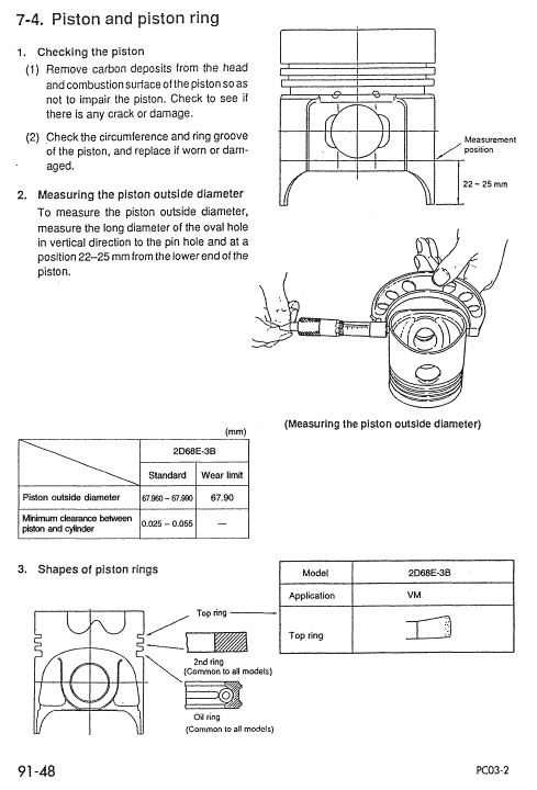 Komatsu PC03-2 Excavator Service Manual Workshop Guide