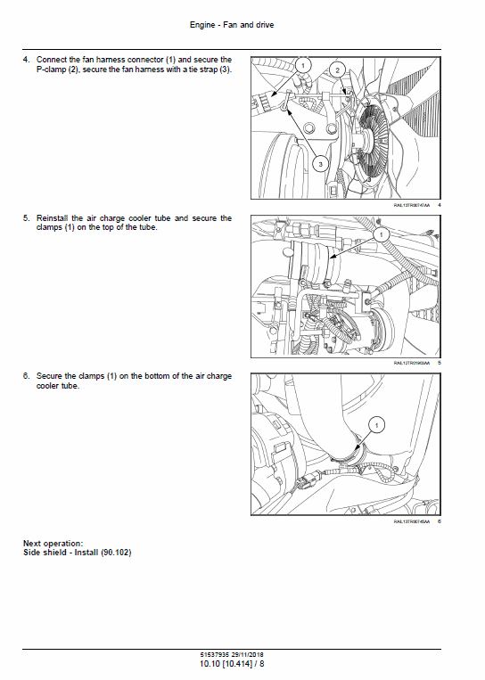 New Holland T8.320, T8.350, T8.380, T8.410, T8.435 Tractor Service Manual Workshop Guide