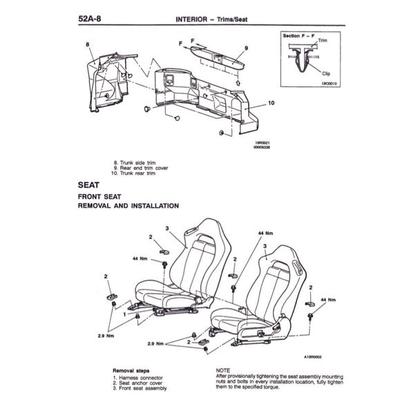 MITSUBISHI FTO 1994-2000 Full Manual Set – Repair & Maintenance Manual