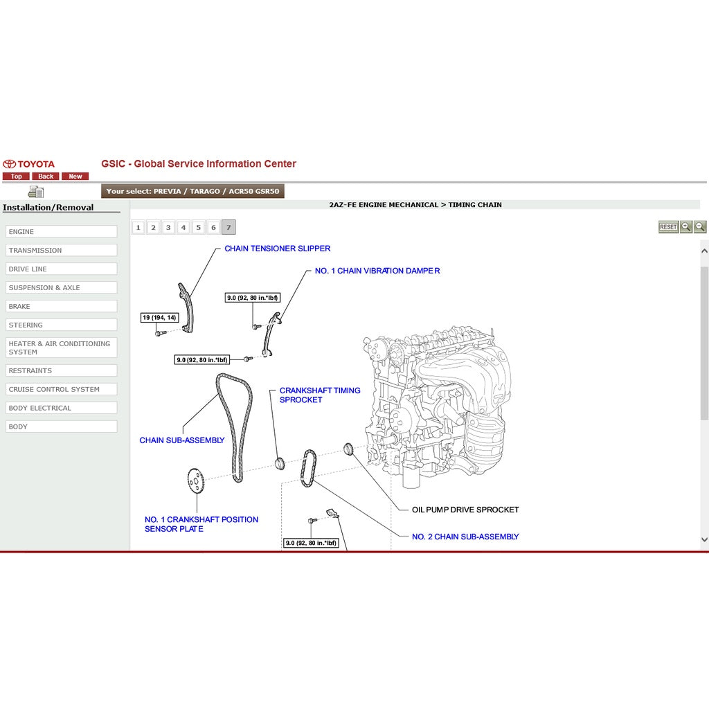 TOYOTA ESTIMA/PREVIA ACR50 /GSR50 2006-2019 Full Manual Set – Repair & Maintenance Manual
