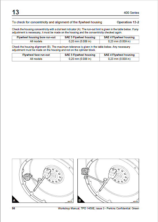 Perkins 403C-11, 403C-15, 404C-22, 404C-22T Engine Repair Manuals (400 Series)