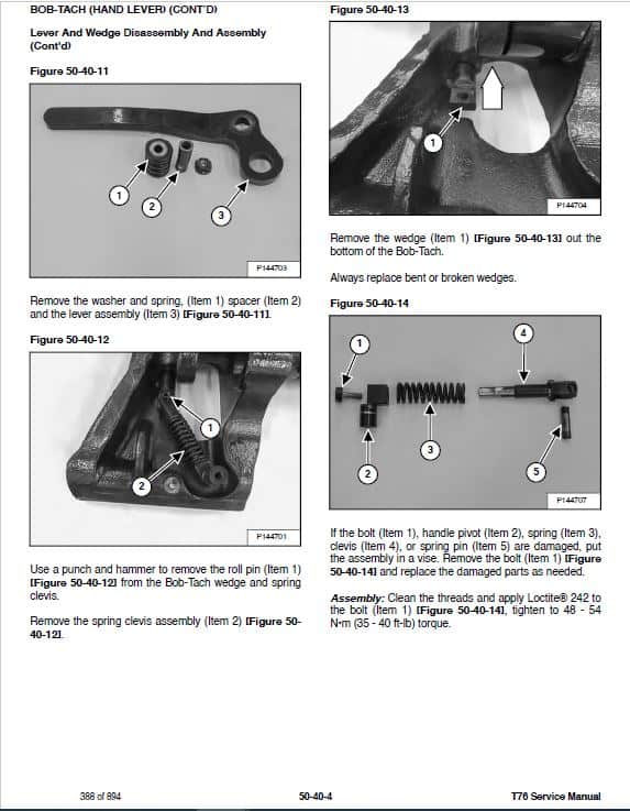 Bobcat T76 Compact Track Loader Service Repair Manual