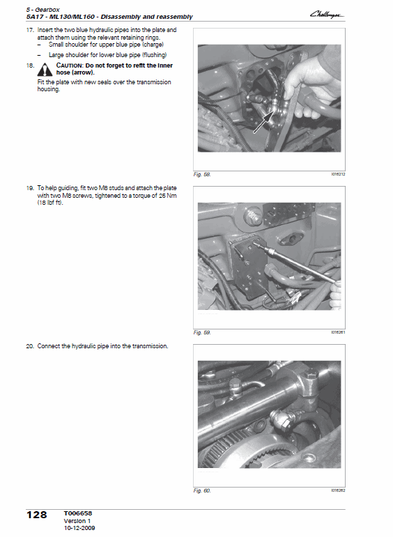 Challenger MT565B, MT575B, MT585B, MT595B Tractor Workshop Manual Workshop Guide