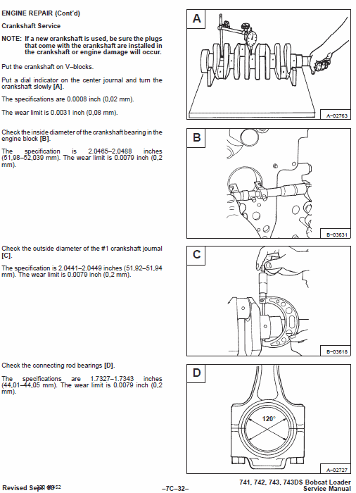 Bobcat 741, 742 and 743 Skid-Steer Loader Service Manual Workshop Guide