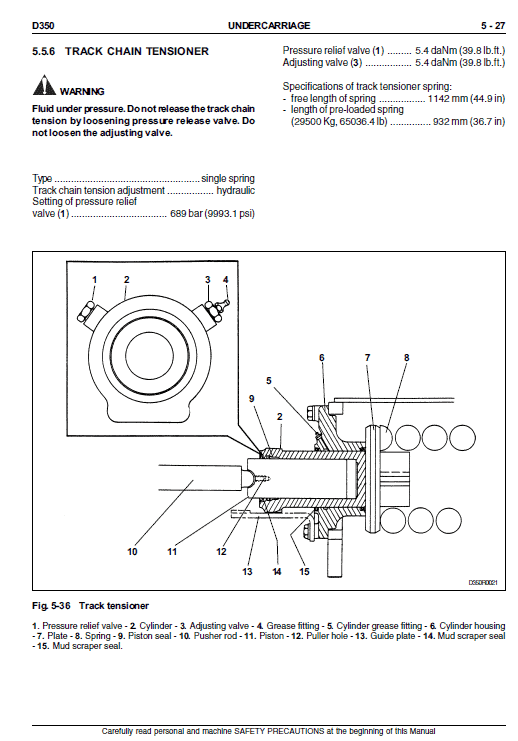 New Holland D350 Bulldozer Dozer Service Manual Workshop Guide