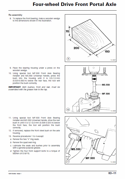 Massey Ferguson 4225, 4235, 4245 Tractor Service Manual Workshop Guide