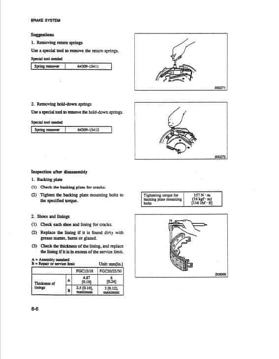 Mitsubishi FGC15, FGC18, FGC20, FGC25, FGC30 Forklift Service Manual
