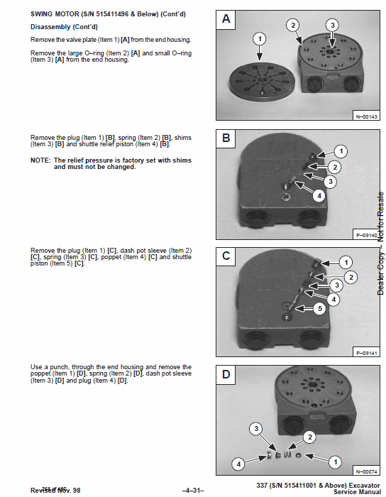 Bobcat X337 and X341 Excavator Service Manual Workshop Guide
