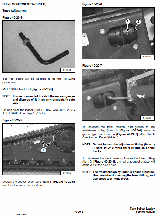 Bobcat T200 Loader Service Manual Workshop Guide