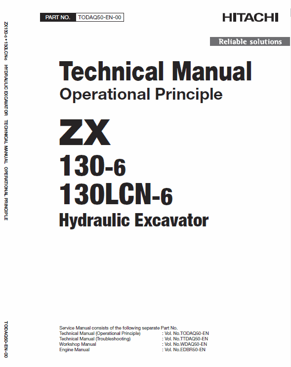 Hitachi ZX130-6 and ZX130LCN-6 Excavator Service Repair Manual Workshop Guide