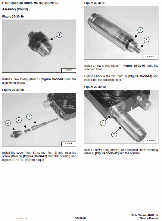 Bobcat V417 VersaHANDLER Telescopic Service Manual Workshop Guide