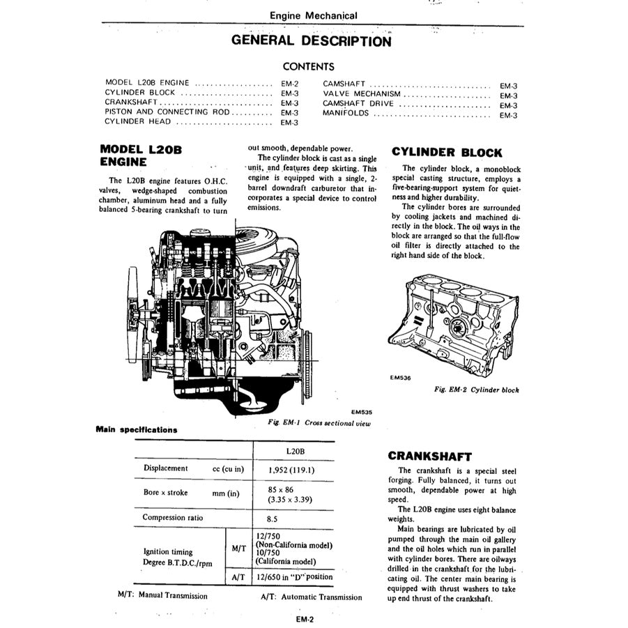 DATSUN PICKUP 620 1972-1979 Full Manual Set – Repair & Maintenance Manual