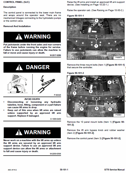 Bobcat S770 Skid-Steer Loader Service Manual Workshop Guide