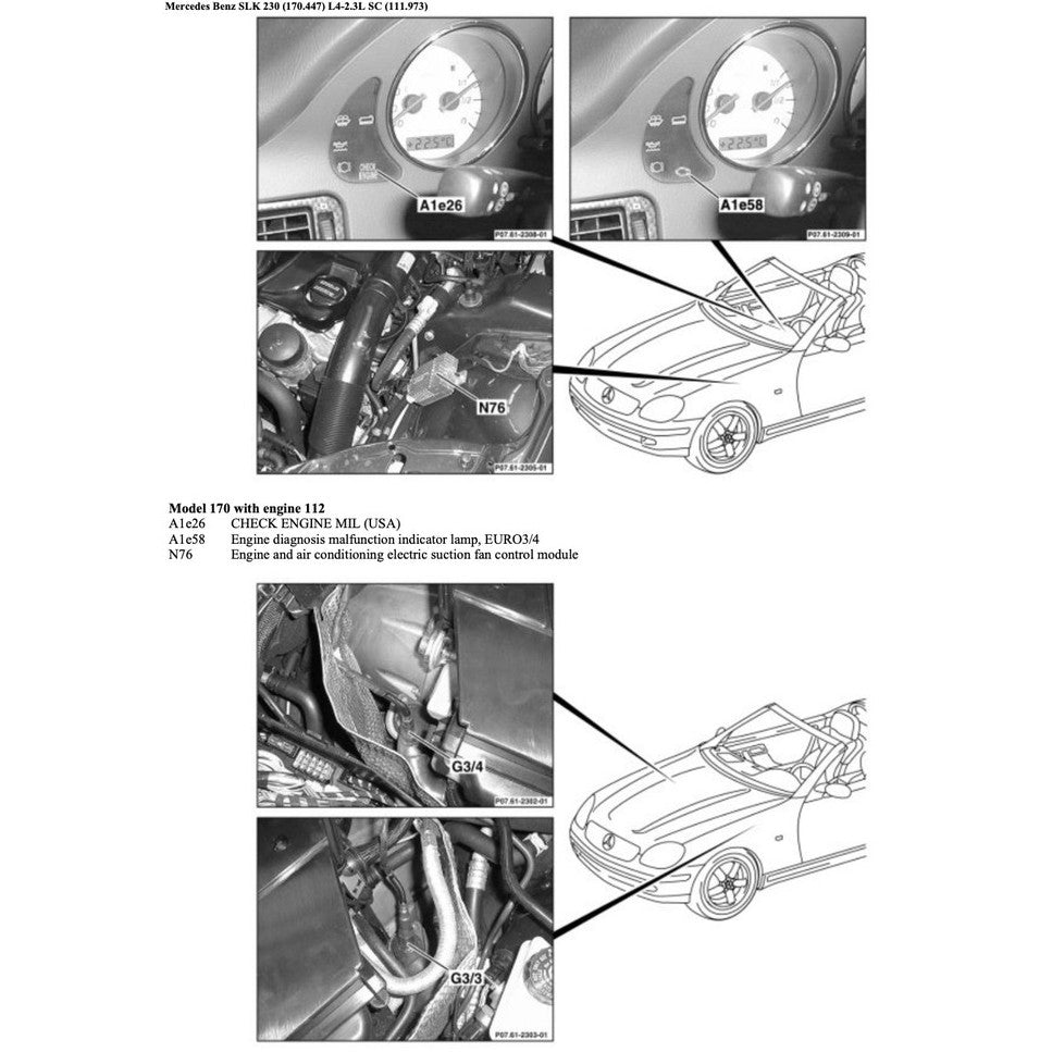 MERCEDES BENZ SLK-CLASS R170 - M111 1997-2004 Full Manual Set – Repair & Maintenance Manual