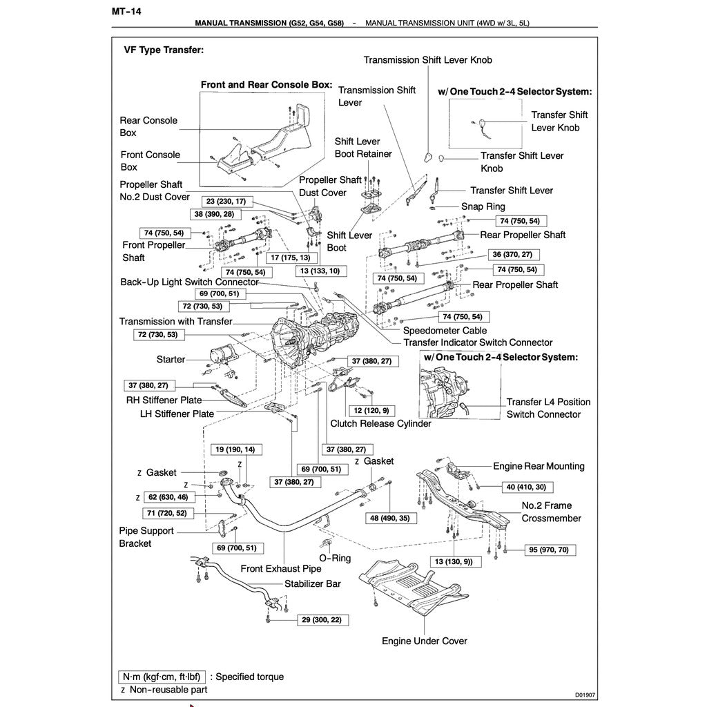 TOYOTA HILUX "SR" N140/150/160/170/190 1997-2005 Full Manual Set – Repair & Maintenance Manual