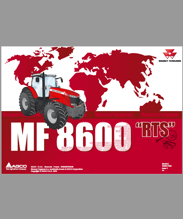 Massey Ferguson 8650, 8660, 8670, 8680, 8690 Tier 4i Tractor Service Manual Workshop Guide