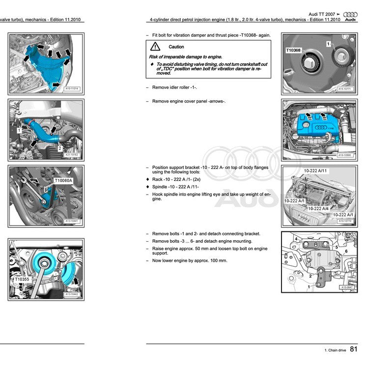 Audi TT MK2 2007-2014 Full Manual Set – FACTORY WORKSHOP REPAIR SERVICE MANUAL