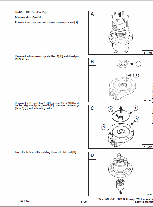 Bobcat X325 and X328 Excavator Service Manual Workshop Guide