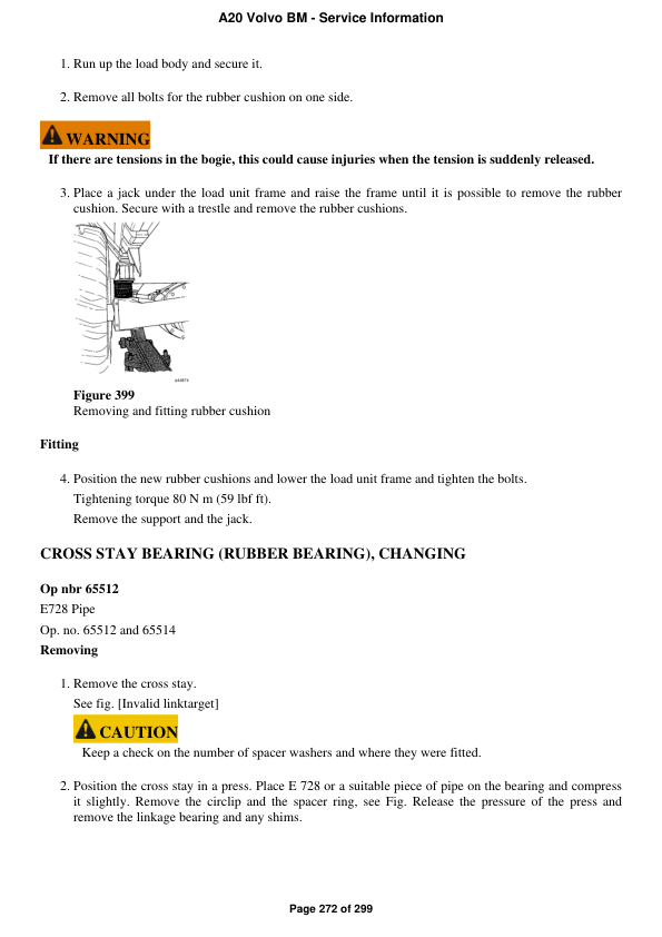 Volvo A20 BM Articulated Dump Truck Repair Service Manual Workshop Guide