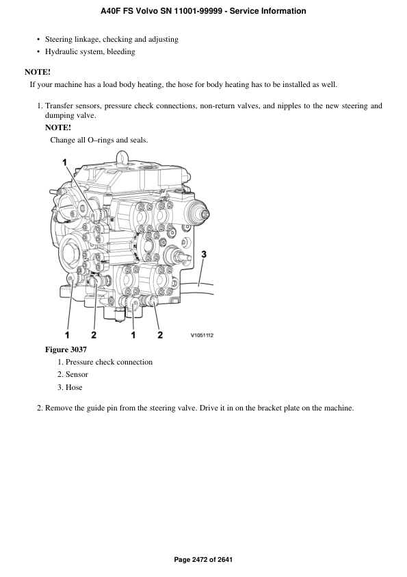 Volvo A40F FS Articulated Dump Truck Repair Service Manual (SN 11001-99999) Workshop Guide