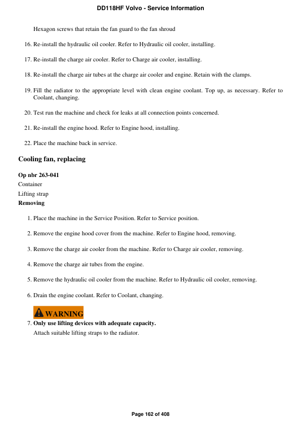 Volvo DD118HF Asphalt Compactors Repair Service Manual Workshop Guide