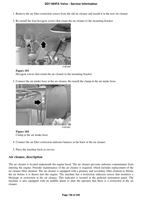 Volvo DD118HFA Asphalt Compactors Repair Service Manual Workshop Guide