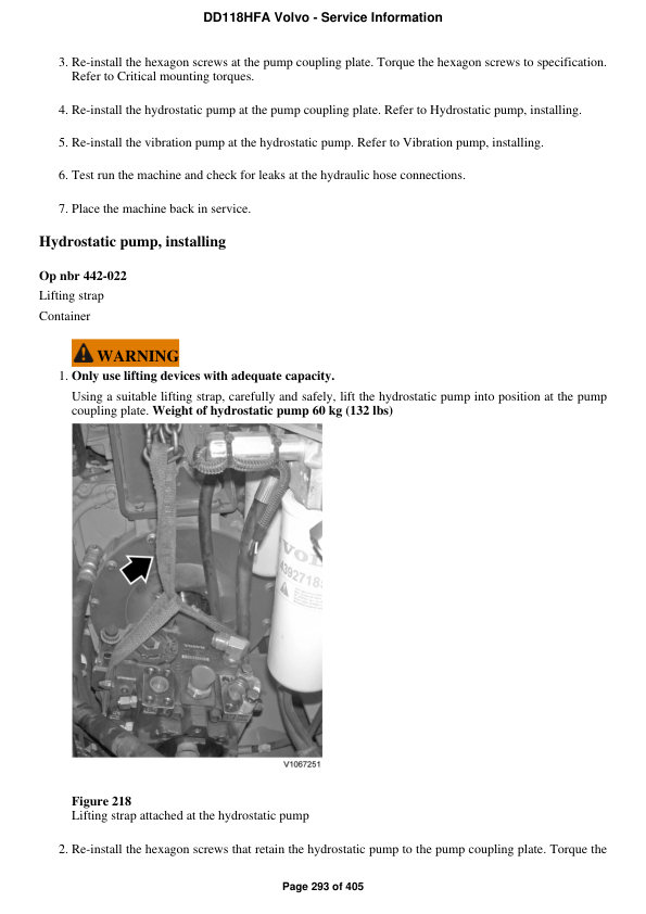 Volvo DD118HFA Asphalt Compactors Repair Service Manual Workshop Guide