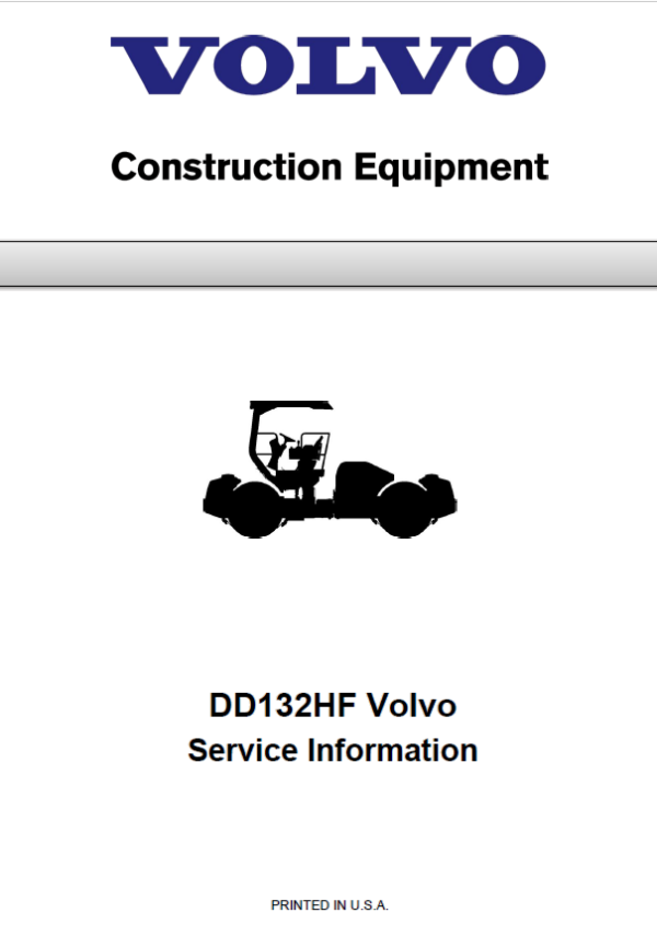 Volvo DD132HF Asphalt Compactors Repair Service Manual Workshop Guide