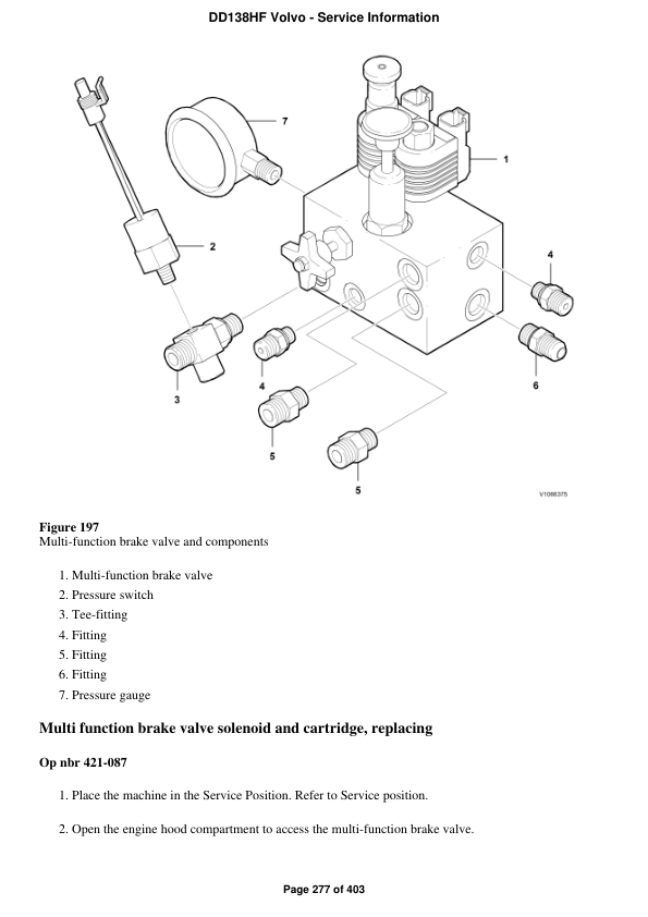 Volvo DD138HF Asphalt Compactors Repair Service Manual Workshop Guide