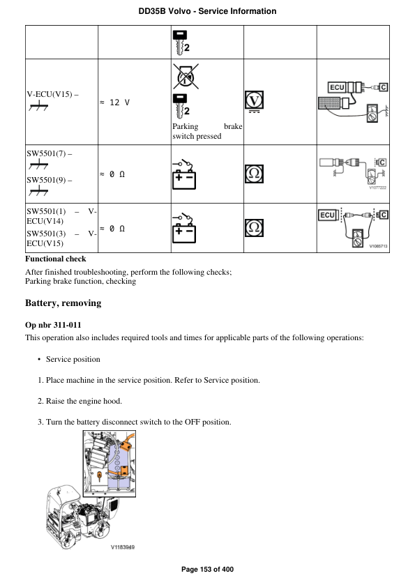 Volvo DD35B Asphalt Compactors Repair Service Manual Workshop Guide