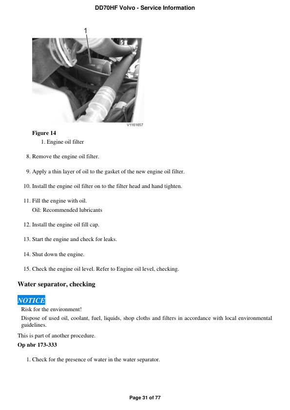 Volvo DD70HF Asphalt Compactors Repair Service Manual Workshop Guide
