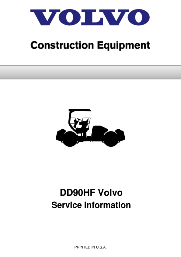 Volvo DD90HF Asphalt Compactors Repair Service Manual Workshop Guide