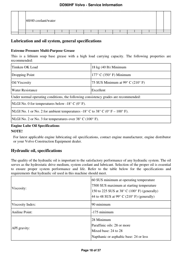 Volvo DD90HF Asphalt Compactors Repair Service Manual Workshop Guide
