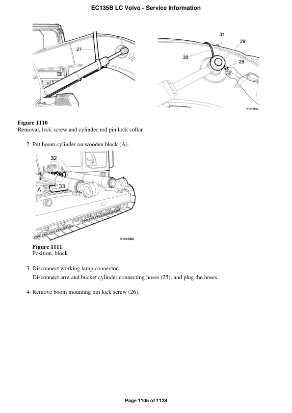 Volvo EC135B LC Excavator Repair Service Manual Workshop Guide