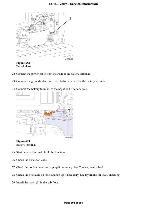 Volvo EC15E Compact Excavator Repair Service Manual Workshop Guide