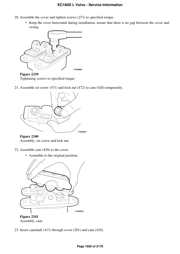 Volvo EC160D L Excavator Repair Service Manual Workshop Guide