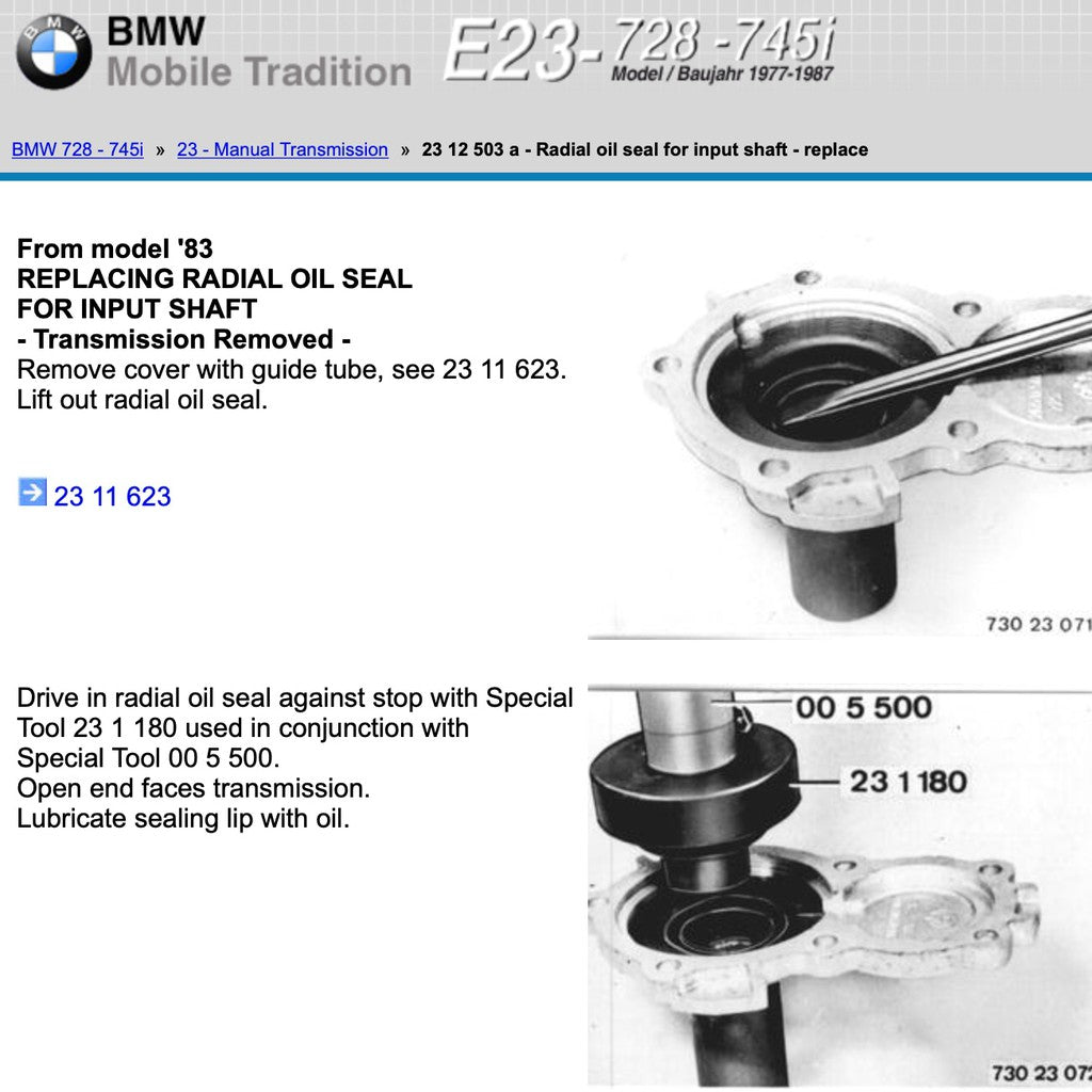 BMW 728-745i E23 1977-1986 Full Manual Set – FACTORY SERVICE REPAIR WORKSHOP MANUAL