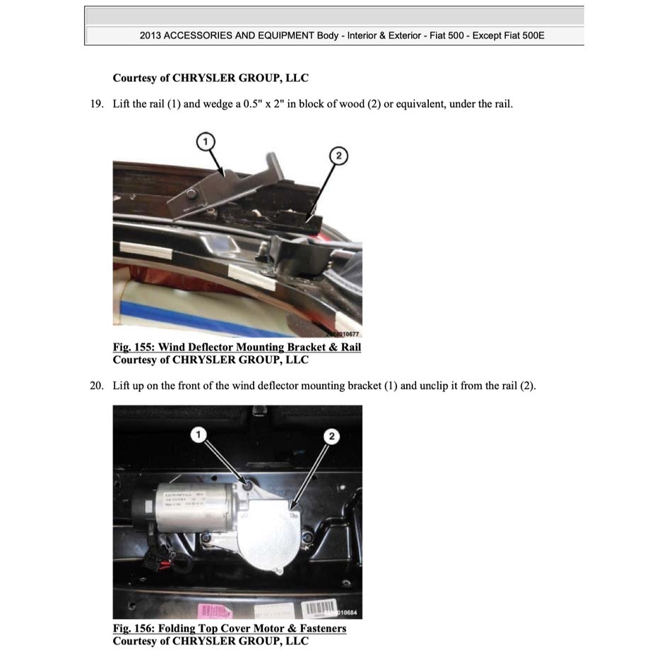 FIAT 500 2009-2016 Full Manual Set – Repair & Maintenance Manual