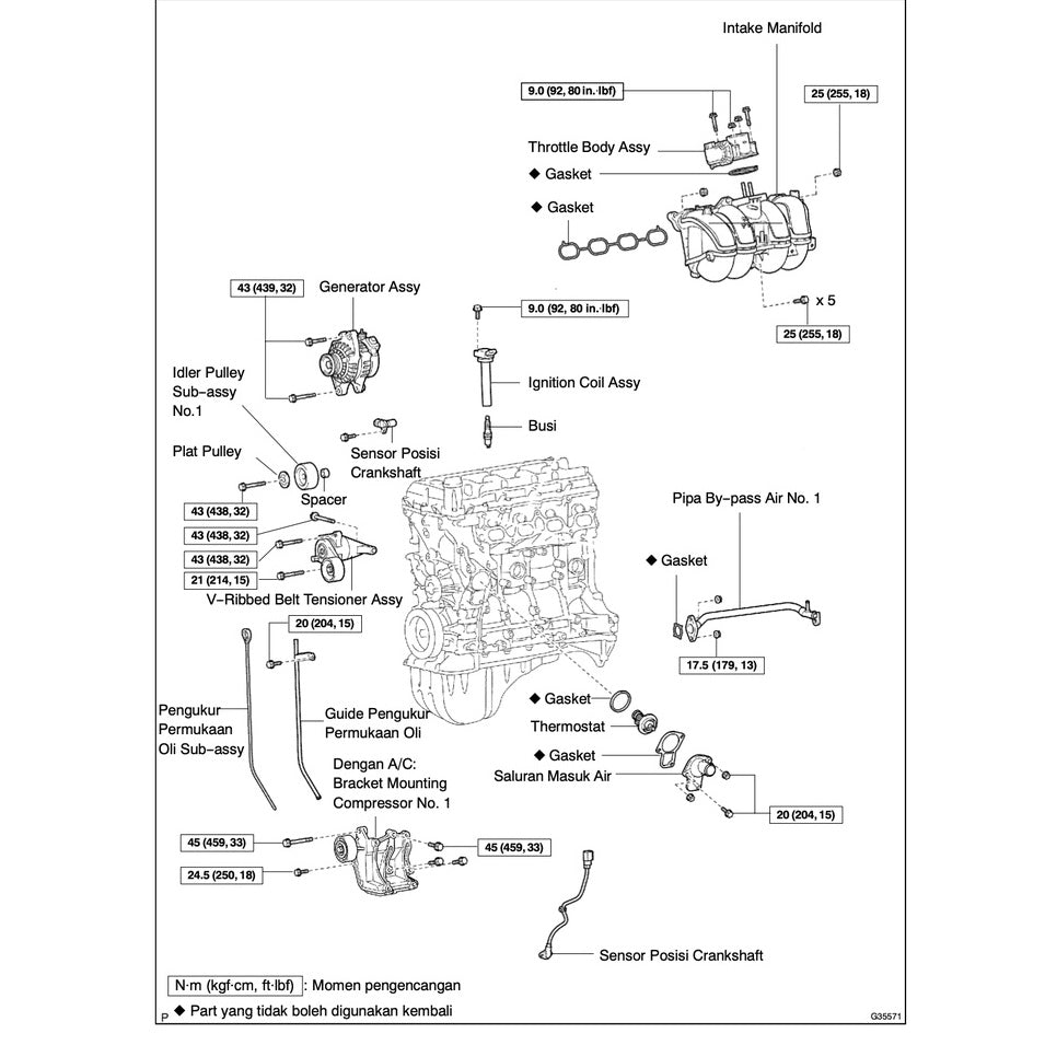 TOYOTA INNOVA/ KIJANG TG/AN40 2004-2015 Full Manual Set – Repair & Maintenance Manual IN BAHASA INDONESIA
