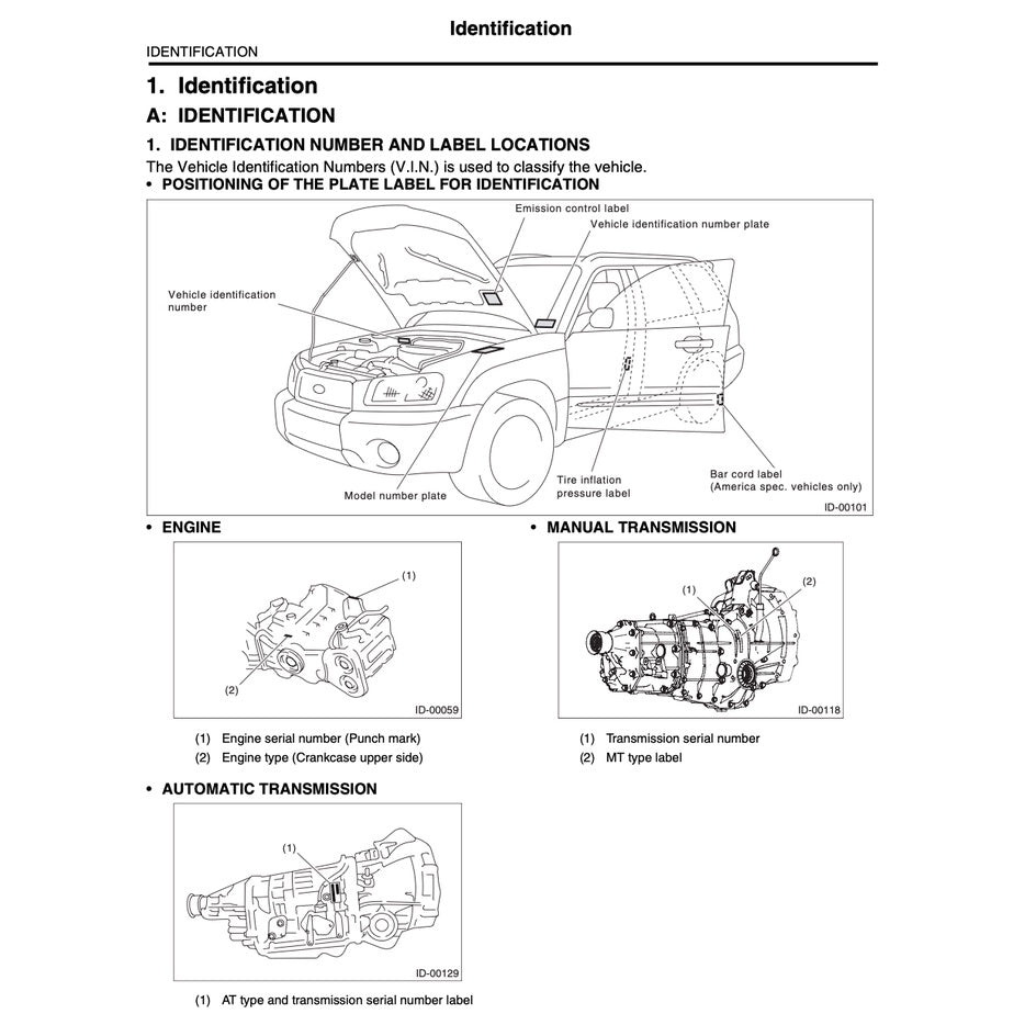 SUBARU FORESTER SG 2002-2008 Full Manual Set – Repair & Maintenance Manual