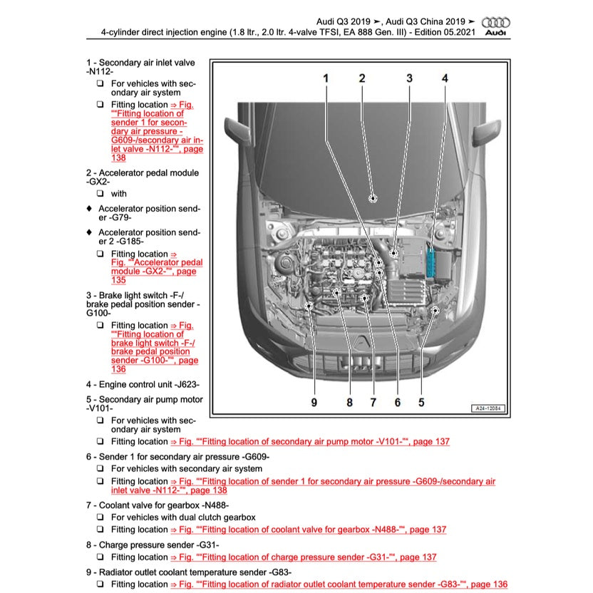 AUDI Q3 F3 2018+ Full Manual Set – Repair & Maintenance Manual